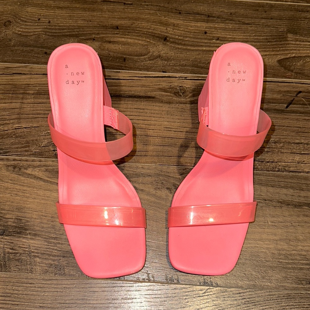 A New Day- Deanna Mule Heels- Pink- Size 8.5